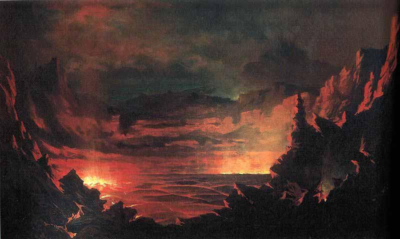 Jules Tavernier Kilauea Caldera, oil painting picture
